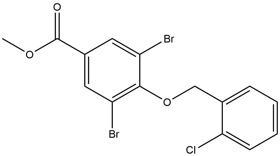 Methyl 3,5-dibromo-4-[(2-chlorophenyl)methoxy]benzoate Struktur
