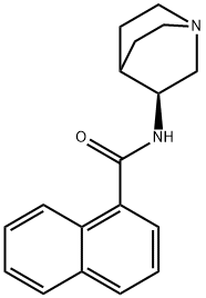 1-Naphthalenecarboxamide, N-(3S)-1-azabicyclo[2.2.2]oct-3-yl- Struktur