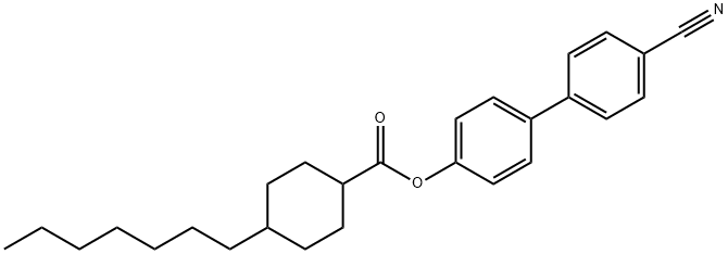 4'-Cyano-4-biphenylyl 4-heptylcyclohexanecarboxylate 结构式