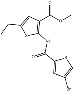 methyl 2-(4-bromothiophene-2-carboxamido)-5-ethylthiophene-3-carboxylate Structure
