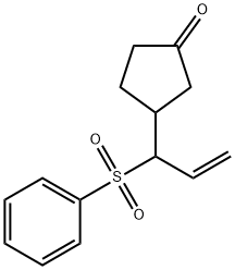 Cyclopentanone, 3-[1-(phenylsulfonyl)-2-propen-1-yl]- Structure