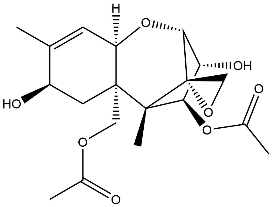 Trichothec-9-ene-3,4,8,15-tetrol, 12,13-epoxy-, 4,15-diacetate, (3α,4β,8β)- (9CI) Struktur