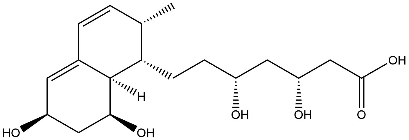 1-Naphthaleneheptanoic acid, 1,2,6,7,8,8a-hexahydro-β,δ,6,8-tetrahydroxy-2-methyl-, (βR,δR,1S,2S,6R,8S,8aR)- 结构式