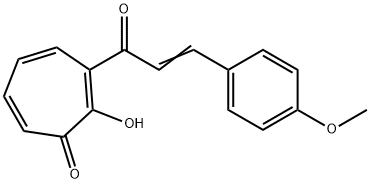 3-(4-甲氧基基肉桂酰基)卓酚酮 结构式