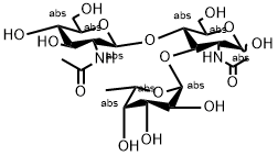 GlcNAcβ(1-4)[Fucα(1-3)]GlcNAc 化学構造式