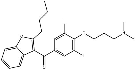 Methanone, (2-butyl-3-benzofuranyl)[4-[3-(dimethylamino)propoxy]-3,5-diiodophenyl]- Structure