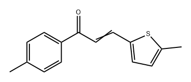 2-Propen-1-one, 1-(4-methylphenyl)-3-(5-methyl-2-thienyl)- 化学構造式