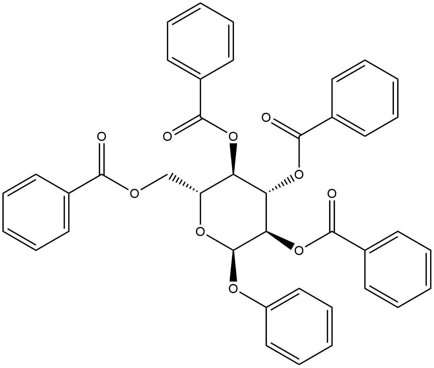 phenyl-2,3,4,6-tetra-O-benzoyl-α-D-glucopyranoside 结构式