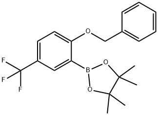 2-苄氧基-5-三氟甲基苯硼酸频哪醇酯, 779331-12-3, 结构式
