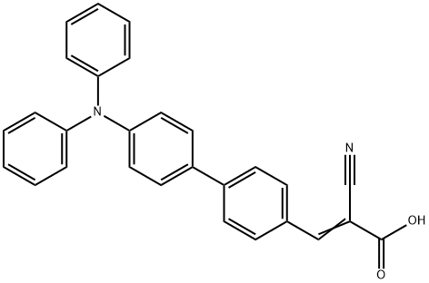 2-Propenoic acid, 2-cyano-3-[4'-(diphenylamino)[1,1'-biphenyl]-4-yl]- Struktur
