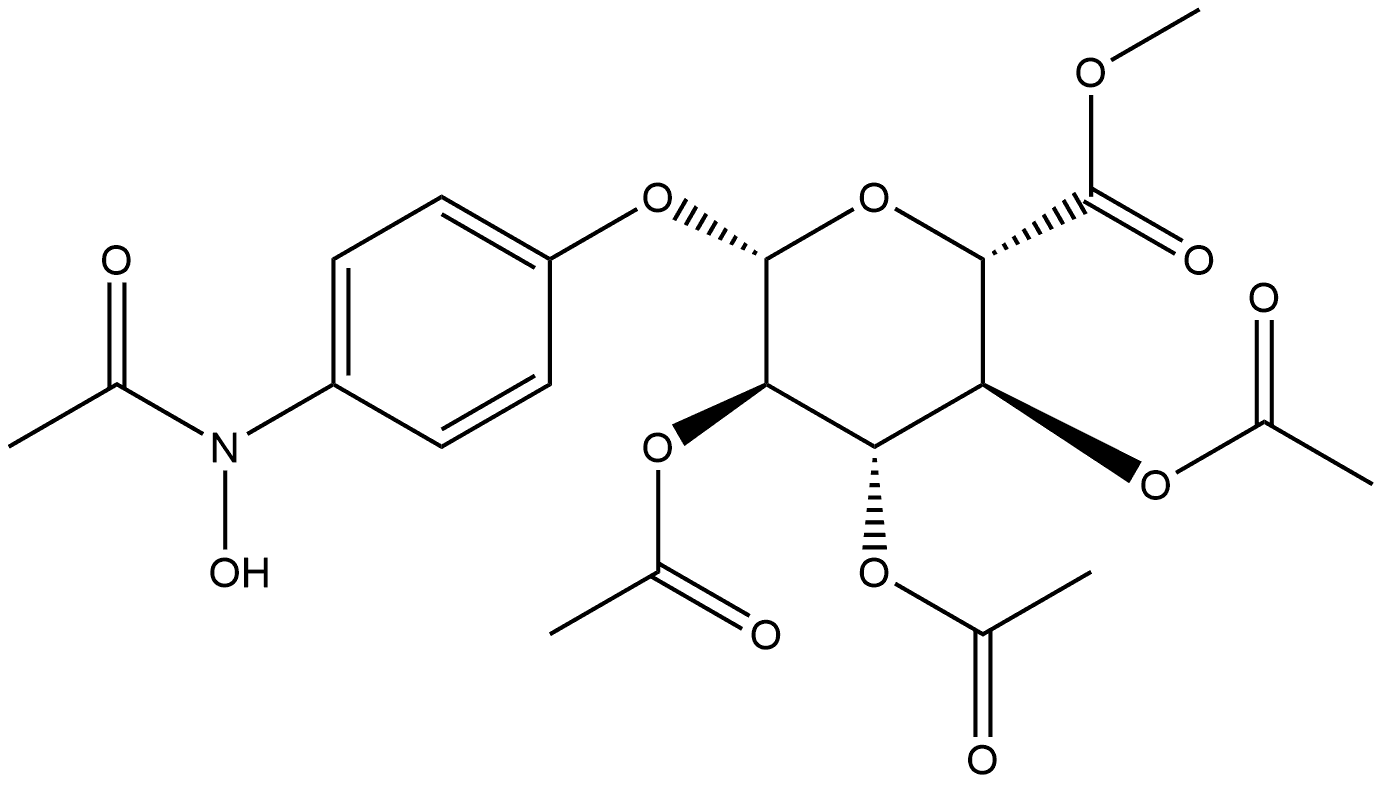 β-D-Glucopyranosiduronic acid, 4-(acetylhydroxyamino)phenyl, methyl ester, 2,3,4-triacetate