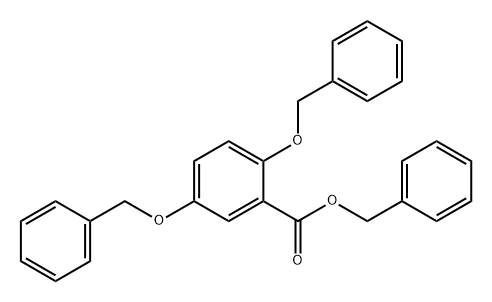 Benzoic acid, 2,5-bis(phenylmethoxy)-, phenylmethyl ester 化学構造式