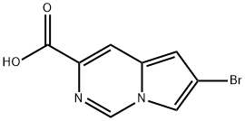 6-Bromopyrrolo[1,2-c]pyrimidine-3-carboxylic acid 化学構造式
