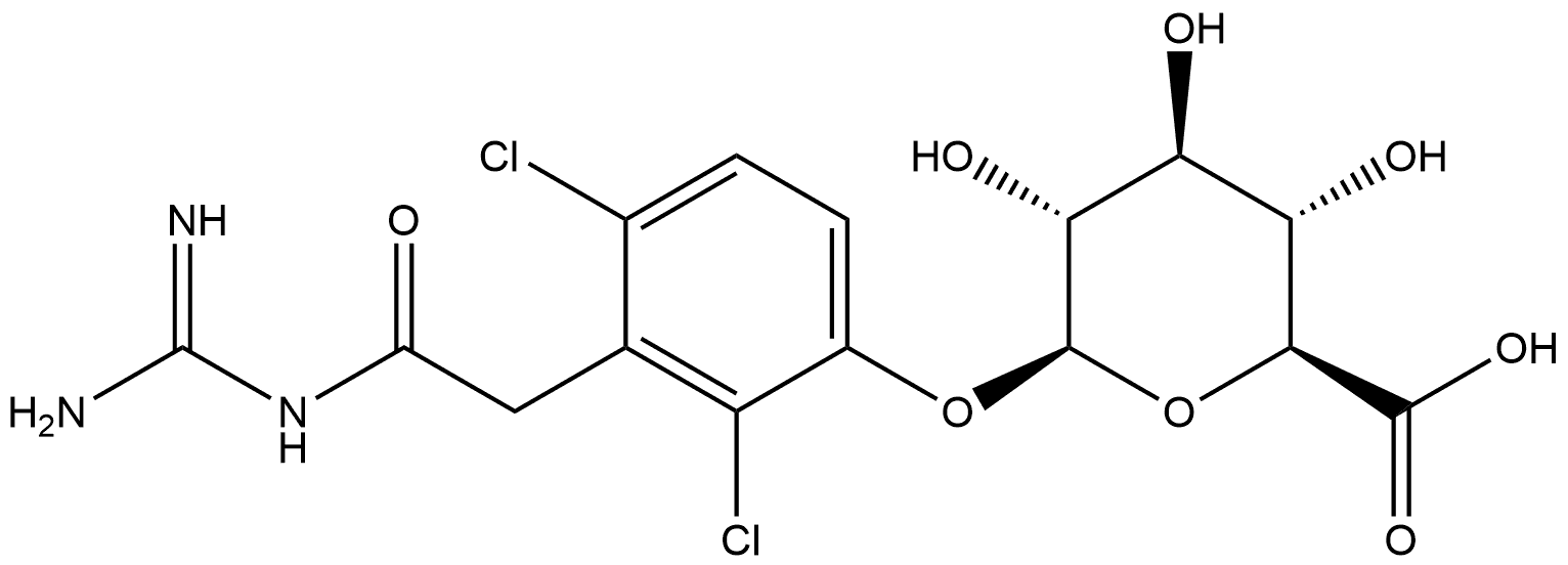 3-Hydroxy Guanfacine O-β-D-Glucuronide Structure