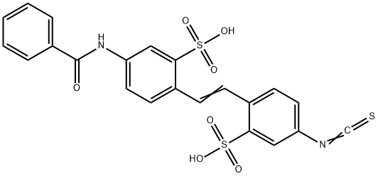 4-benzamido-4'-isothiocyanostilbene-2,2'-disulfonate Structure