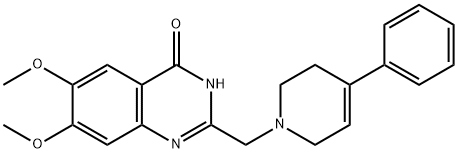 6,7-二甲氧基-2-[(4-苯基-1,2,3,6-四氢吡啶-1-基)甲基]-3,4-二氢喹唑啉-4-酮, 785708-33-0, 结构式