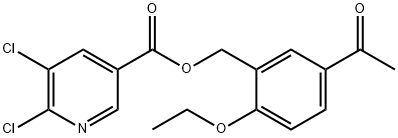 (5-acetyl-2-ethoxyphenyl)methyl 5,6-dichloropyridine-3-carboxylate Structure
