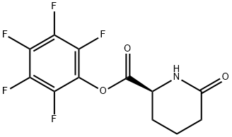 2-Piperidinecarboxylic acid, 6-oxo-, 2,3,4,5,6-pentafluorophenyl ester, (2S)- 化学構造式