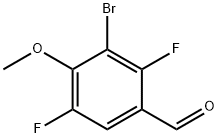 Benzaldehyde, 3-bromo-2,5-difluoro-4-methoxy- Structure