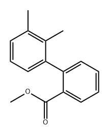[1,1'-Biphenyl]-2-carboxylic acid, 2',3'-dimethyl-, methyl ester 结构式