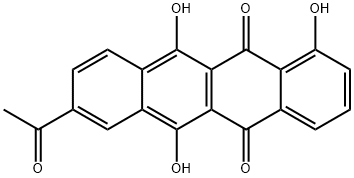 5,12-Naphthacenedione, 8-acetyl-1,6,11-trihydroxy- Structure