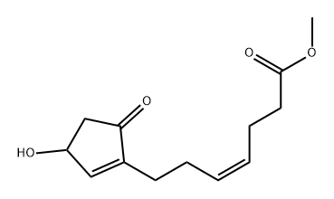 4-Heptenoic acid, 7-(3-hydroxy-5-oxo-1-cyclopenten-1-yl)-, methyl ester, (4Z)- 结构式