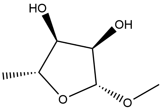 β-D-Ribofuranoside, methyl 5-deoxy- Struktur