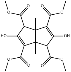 1,3,4,6-Pentalenetetracarboxylic acid, 1,3a,4,6a-tetrahydro-2,5-dihydroxy-3a,6a-dimethyl-, 1,3,4,6-tetramethyl ester Structure