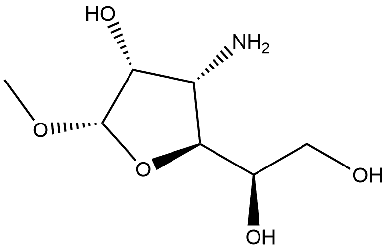 α-?D-?Allofuranoside, methyl 3-?amino-?3-?deoxy- Structure
