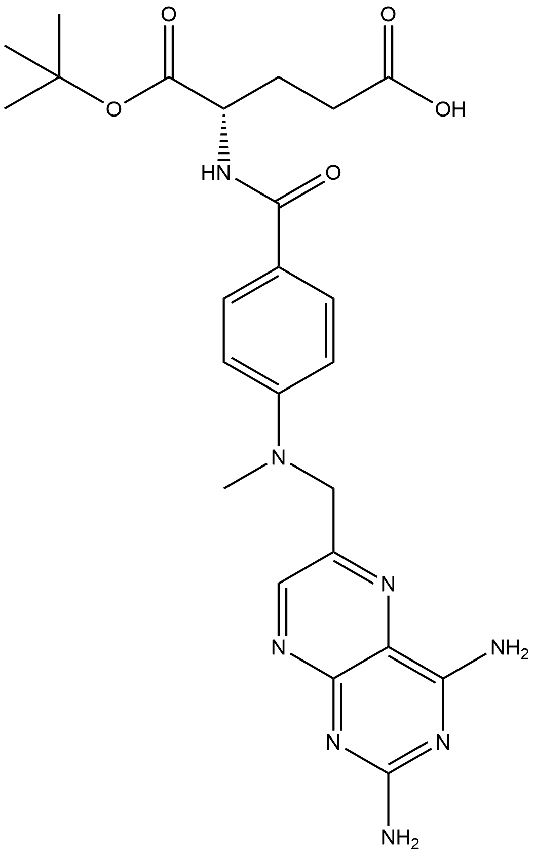Methotrexate α-tert-Butyl Ester 结构式
