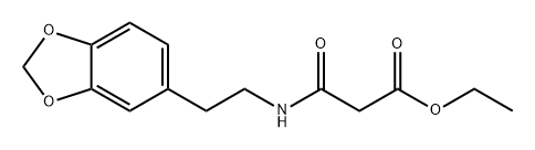 Propanoic acid, 3-[[2-(1,3-benzodioxol-5-yl)ethyl]amino]-3-oxo-, ethyl ester 结构式