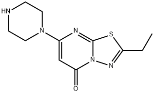 5H-1,3,4-Thiadiazolo[3,2-a]pyrimidin-5-one, 2-ethyl-7-(1-piperazinyl)-|化合物 T24745