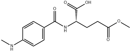 5-Methyl hydrogen N-[4-(methylamino)benzoyl]-L-glutamate Structure