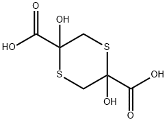 1,4-Dithiane-2,5-dicarboxylic acid, 2,5-dihydroxy- Structure