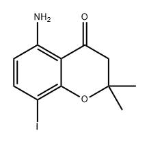 4H-1-Benzopyran-4-one, 5-amino-2,3-dihydro-8-iodo-2,2-dimethyl- Struktur