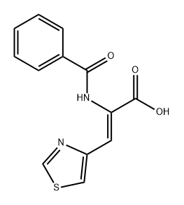 2-Propenoic acid, 2-(benzoylamino)-3-(4-thiazolyl)-, (2Z)-