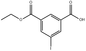 3-(ethoxycarbonyl)-5-iodobenzoic acid 结构式