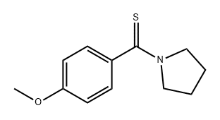 Methanethione, (4-methoxyphenyl)-1-pyrrolidinyl- 化学構造式