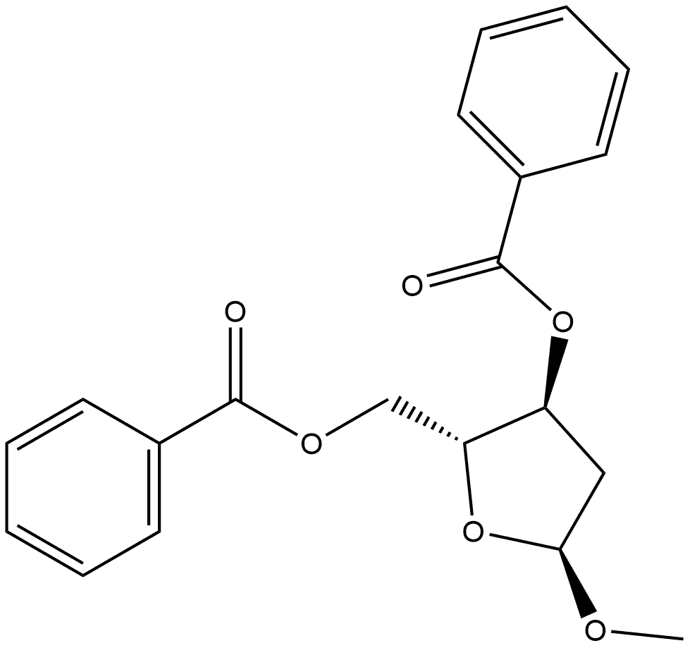 α-D-erythro-Pentofuranoside, methyl 2-deoxy-, 3,5-dibenzoate