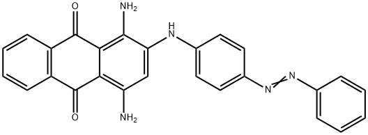 9,10-Anthracenedione, 1,4-diamino-2-[[4-(2-phenyldiazenyl)phenyl]amino]- Struktur