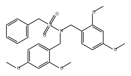 N,N-双[(2,4-二甲氧基苯基)甲基]-1-苯基甲磺酰胺, 803727-83-5, 结构式