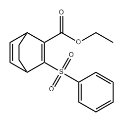 Bicyclo[2.2.2]octa-2,5-diene-2-carboxylic acid, 3-(phenylsulfonyl)-, ethyl ester Structure