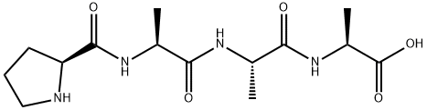 (S)-2-((S)-2-((S)-2-((S)-Pyrrolidine-2-carboxamido)propanamido)propanamido)propanoic acid Structure
