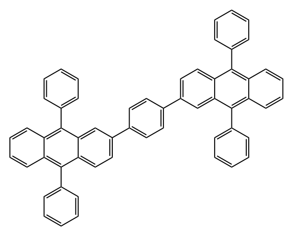 Anthracene, 2,2'-(1,4-phenylene)bis[9,10-diphenyl- Structure