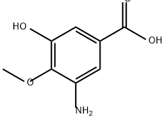 Benzoic acid, 3-amino-5-hydroxy-4-methoxy- Struktur