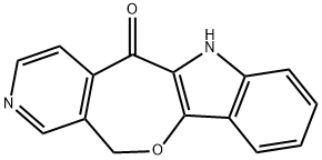 5H-Pyrido[4',3':5,6]oxepino[3,2-b]indol-5-one, 6,12-dihydro- 化学構造式
