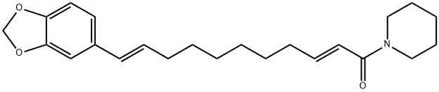 2,10-Undecadien-1-one, 11-(1,3-benzodioxol-5-yl)-1-(1-piperidinyl)-, (2E,10E)- Structure