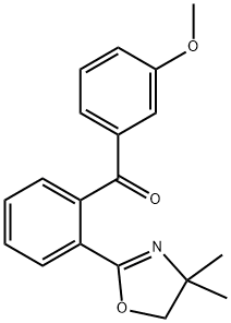 Methanone, [2-(4,5-dihydro-4,4-dimethyl-2-oxazolyl)phenyl](3-methoxyphenyl)- 化学構造式
