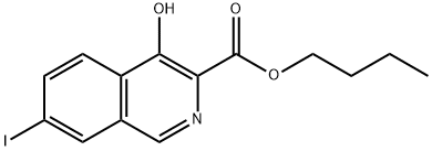 3-Isoquinolinecarboxylic acid, 4-hydroxy-7-iodo-, butyl ester Structure