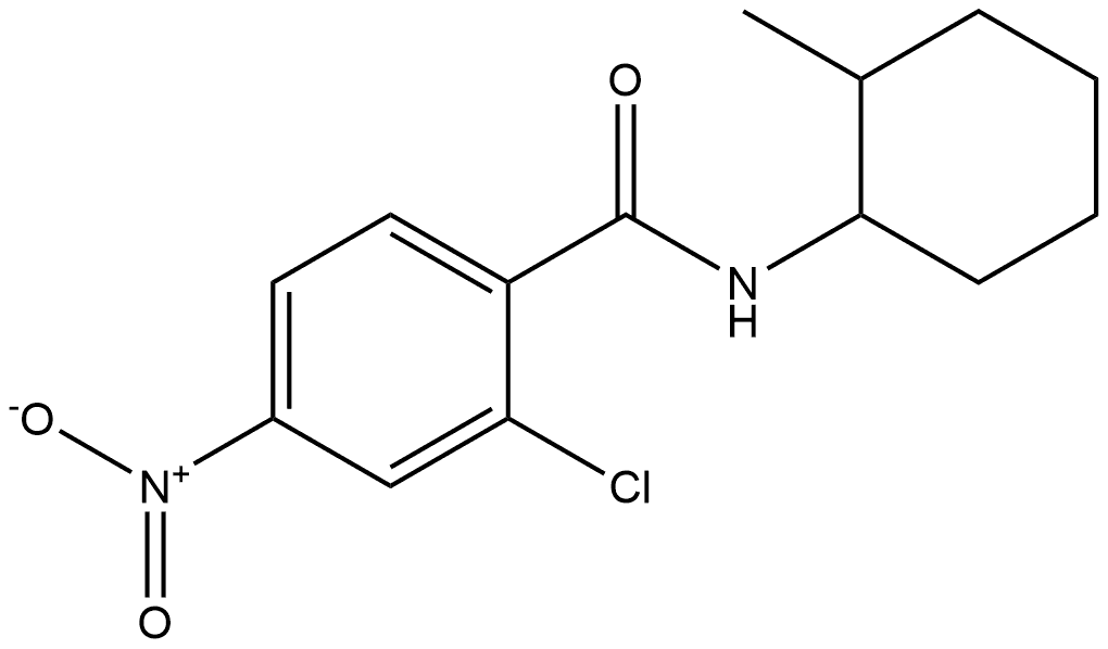 2-chloro-N-(2-methylcyclohexyl)-4-nitrobenzamide Struktur